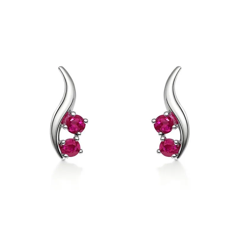 Boucles d oreilles Rubis AAA Ovales 6x4mm Or Jaune